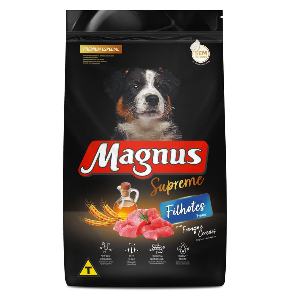 Ração Magnus Supreme Filhotes Frango e Cereais 10,1 kg