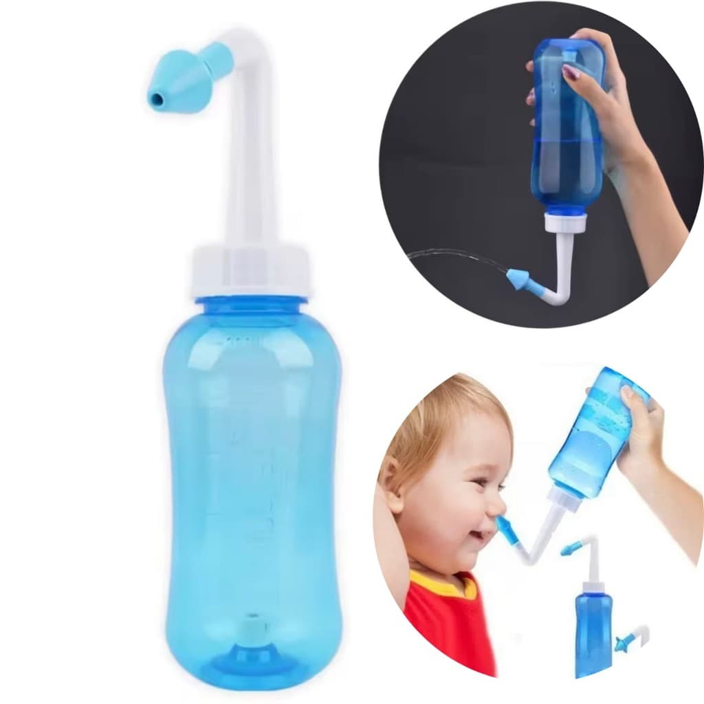 Ducha Nasal Sinusite Higienizador Lavador Lavagem 300ml Garrafa Lavagem Nasal