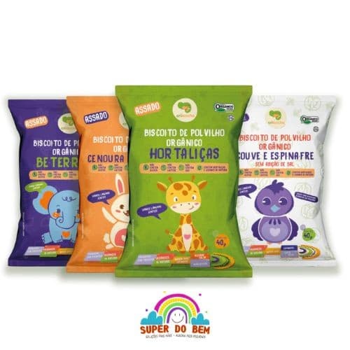 Biscoito de Polvilho Orgânico Vegano Crilancha 40g | Sem Conservantes | Sem Alergênicos