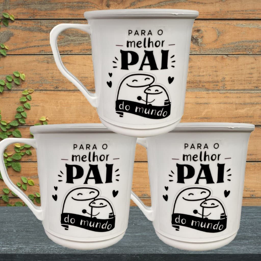 Kit 20 canecas flork para o melhor pai do mundo lembrancinha personalizada bem embalada rapido envio