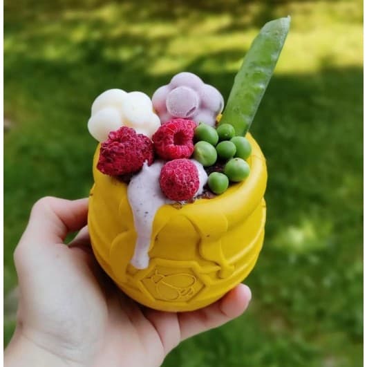 BRINQUEDO RECHEÁVEL PARA CACHORRO SODAPUP  ORIGINAL HONEY POT AMARELO