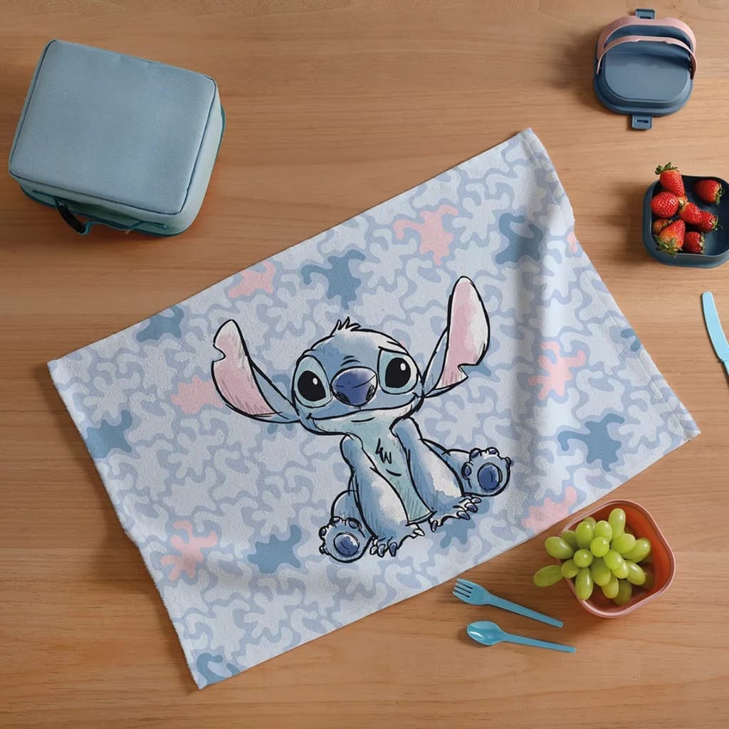 Kit 2 Peças Toalha de Mão Para Lancheira Estampado Lilo Stitch 07 45x65 cm