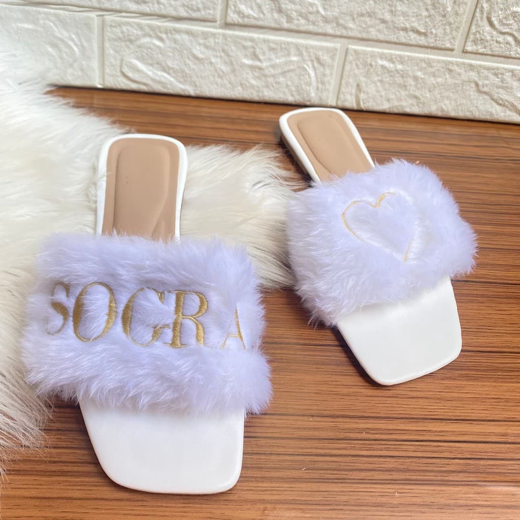 Pantufa Rasteira Bordada Sogra – Presente Confortável e Afetivo