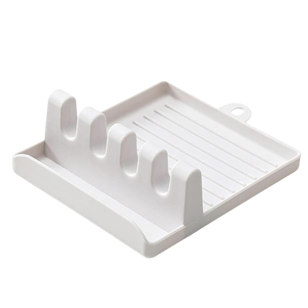 Descanso de Talheres Multiuso para Bancada de Cozinha - Suporte para Colheres e Utensílios - Organizador de Pia em Plást