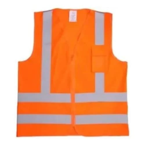 Colete Refletivo Com Bolso Cor Laranja Fluor Tam G