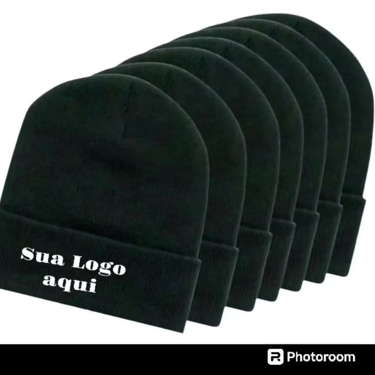5 touca gorro básica em DTF e personalizado com seu logo material acrílica