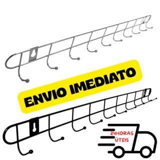 CABIDE GANCHO ARAMADO C/10 GANCHOS MODELOS 60CM 8321