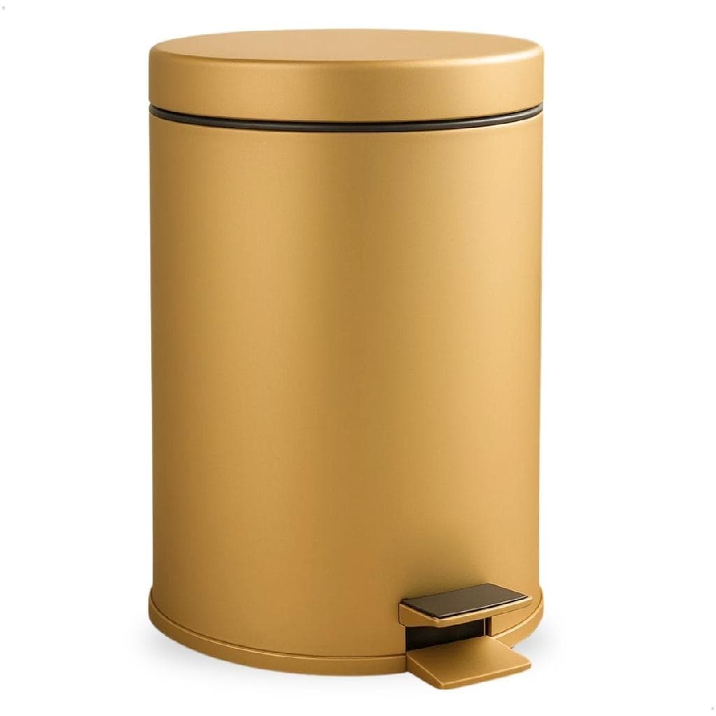 Lixeira Aço Inox Dourada 5L com Pedal