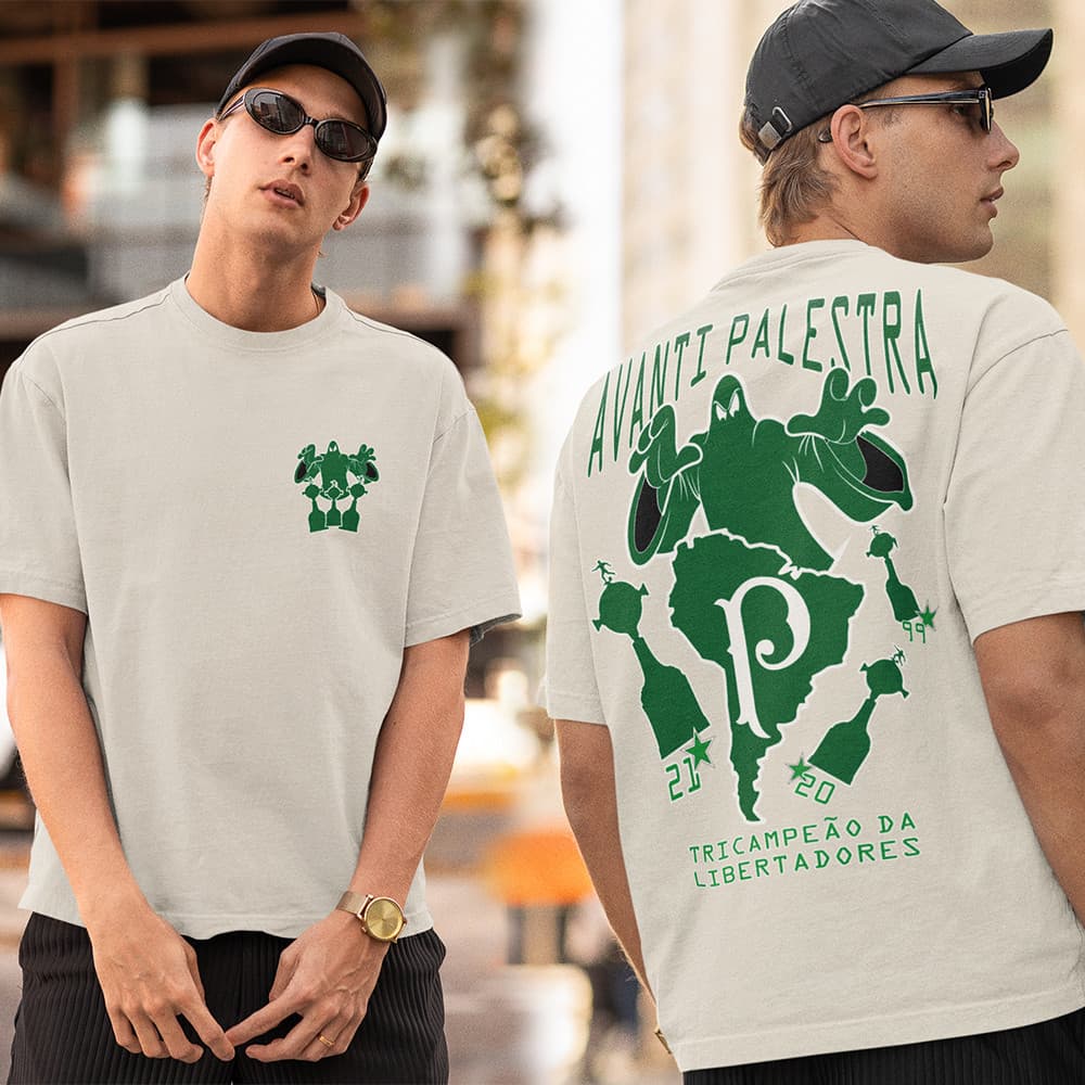 Camiseta Verdão TriCampeão Da Libertadores Camisa Avanti Palestra Algodão Premium
