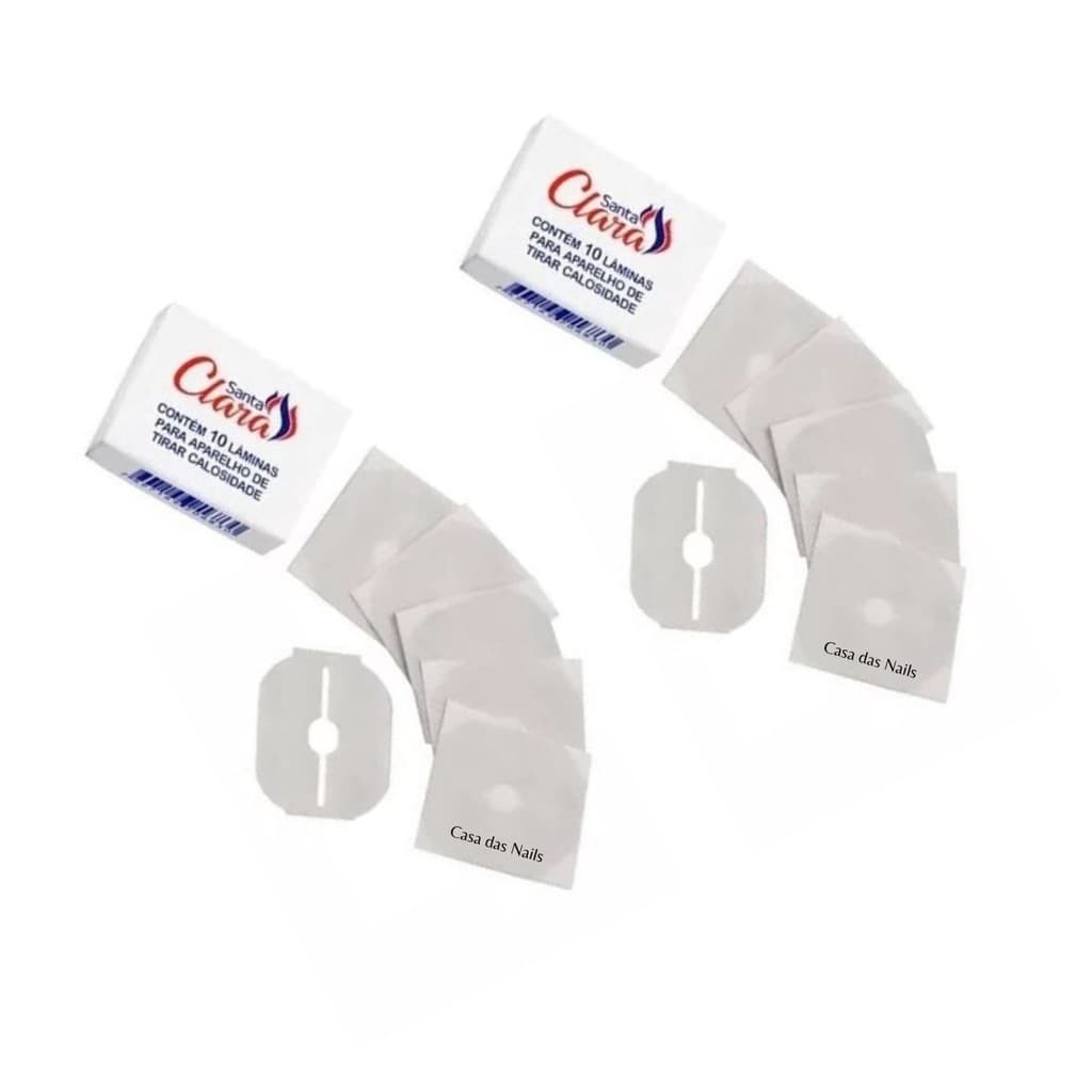 Kit 2 Caixas de Lâminas Descartáveis para Desbastador De Calosidades Santa Clara