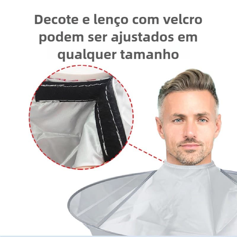 Capa Para Corte De Cabelo Dobrável À Prova D'água Ajustável Gancho E Laço Ferramentas Crianças Adultos Guarda-Chuva