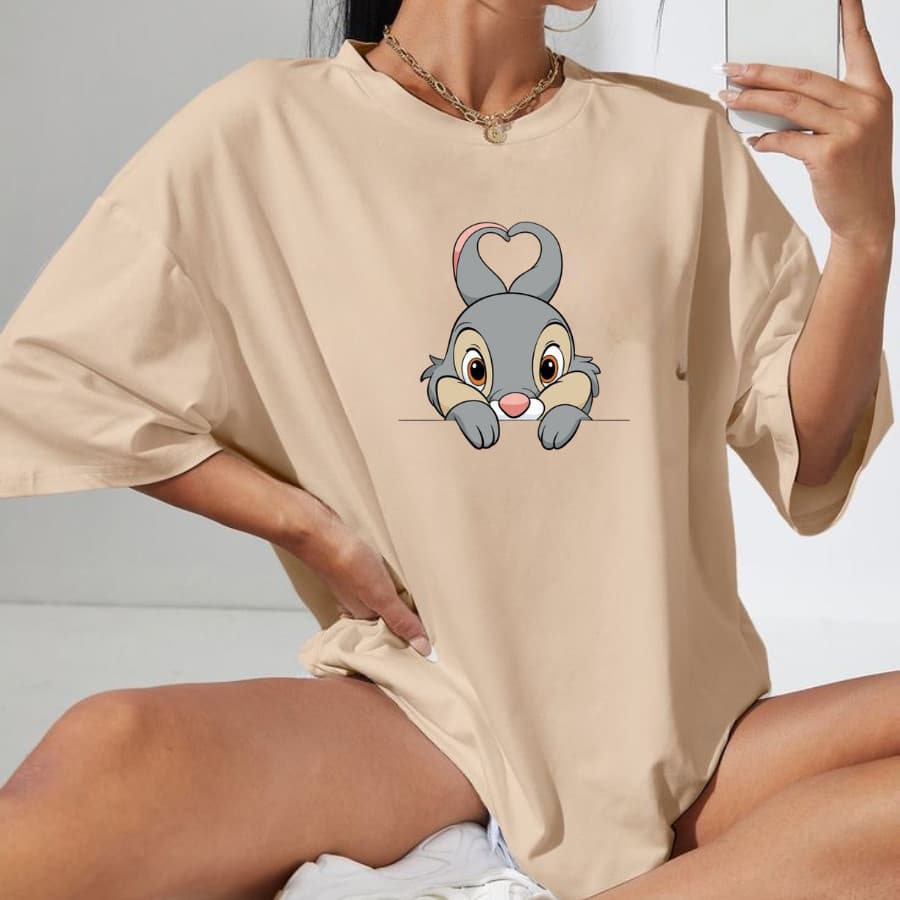 Camiseta Feminina Oversized Algodão Academia Gym Blusão