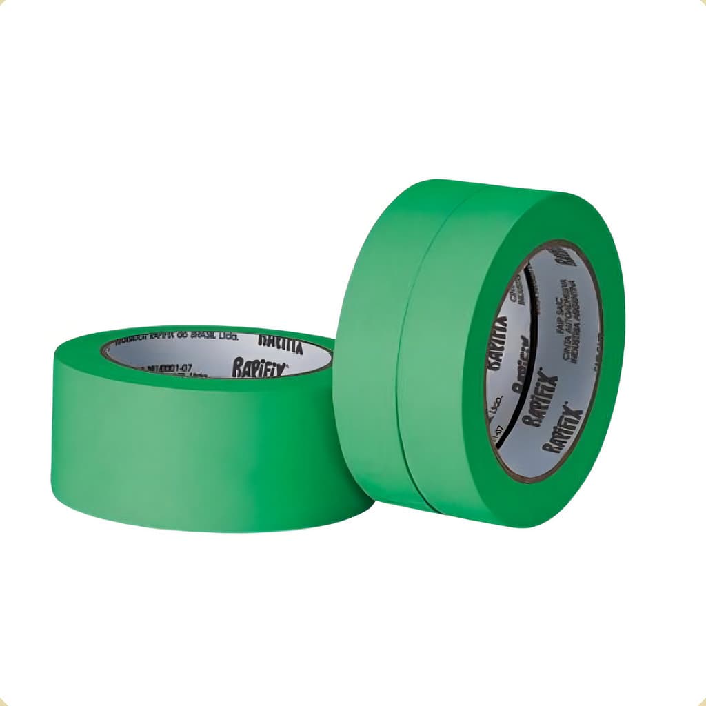 Fita Crepe Automotiva Rapifix 17x40 Verde Kit Com 10 Unidade