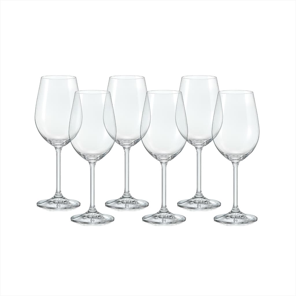 Jogos De Copos Taças Gastro Vino 350ml Caixa Com 6 Peças Cristal Ecológico Elegante P/ Tinto Branco