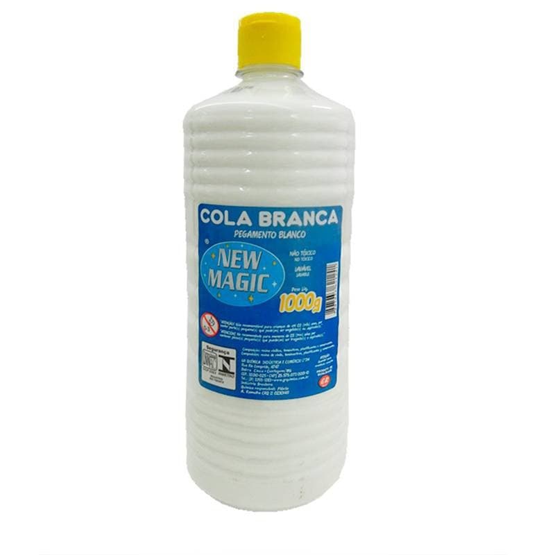 Cola Branca Escola Liquida 1000gr New Magic