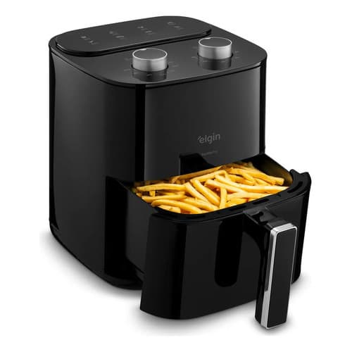Fritadeira Air Fryer Elgin Facilita Fry 3,5L Preta Sem Óleo 1400W Antiaderente