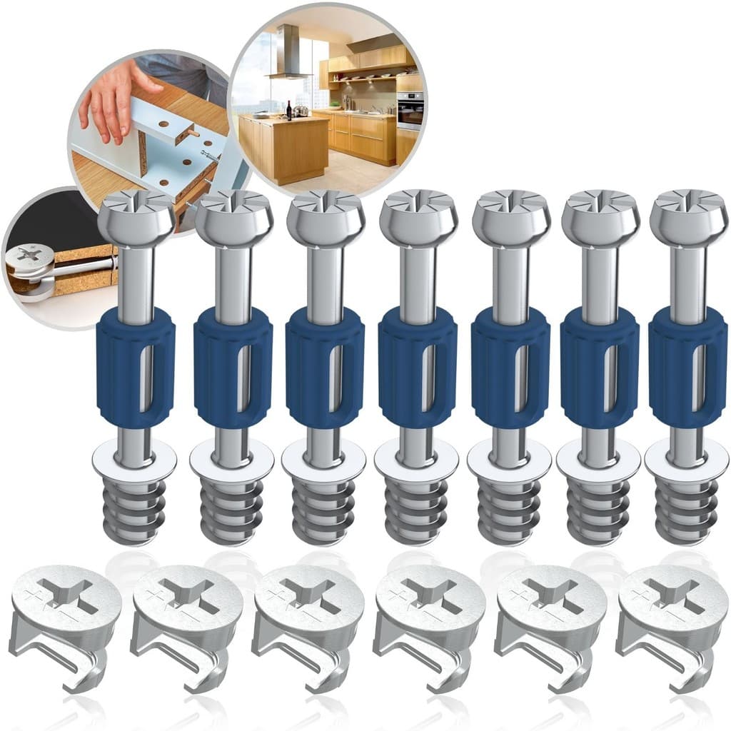 Kit 100 Minifix Girofix + Tambor Castanha 15x10mm Bucha Capa Plástica Xfix Conector Pino Parafuso