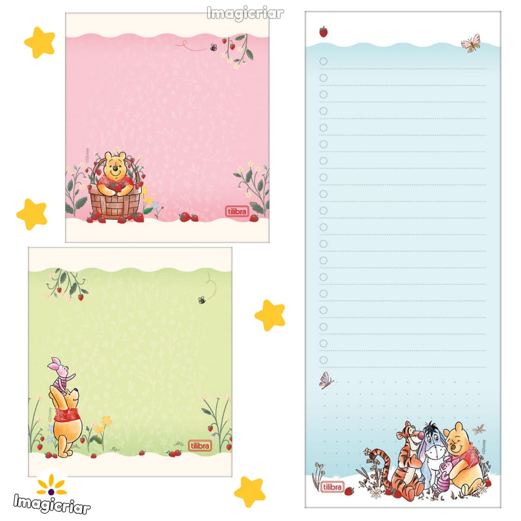 Tilembrete Ursinho Pooh Decorado Tilibra