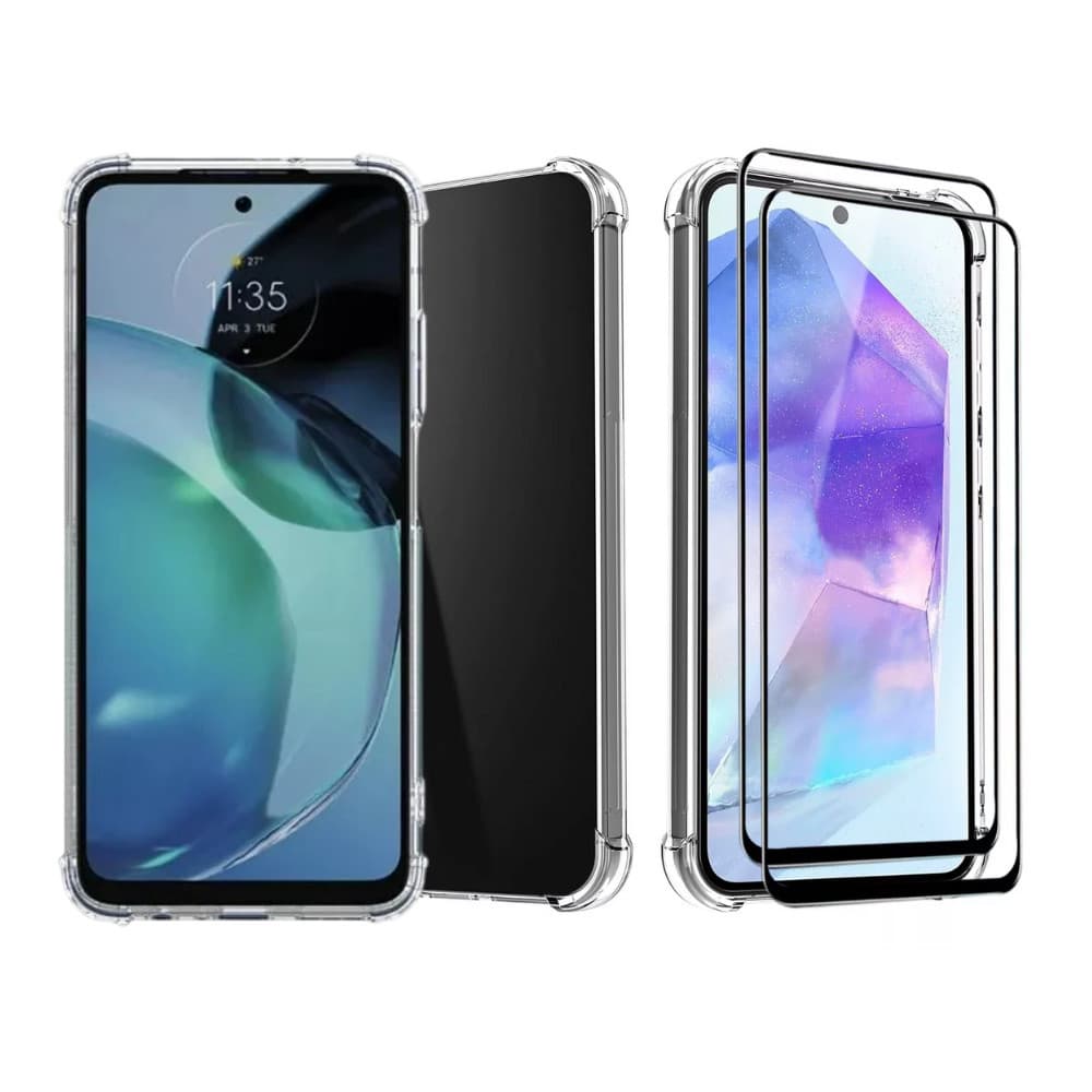 Capa Capinha Antiqueda Para Samsung Galaxy A14 5g A146 6.6 + 2x Películas Vidro 3d
