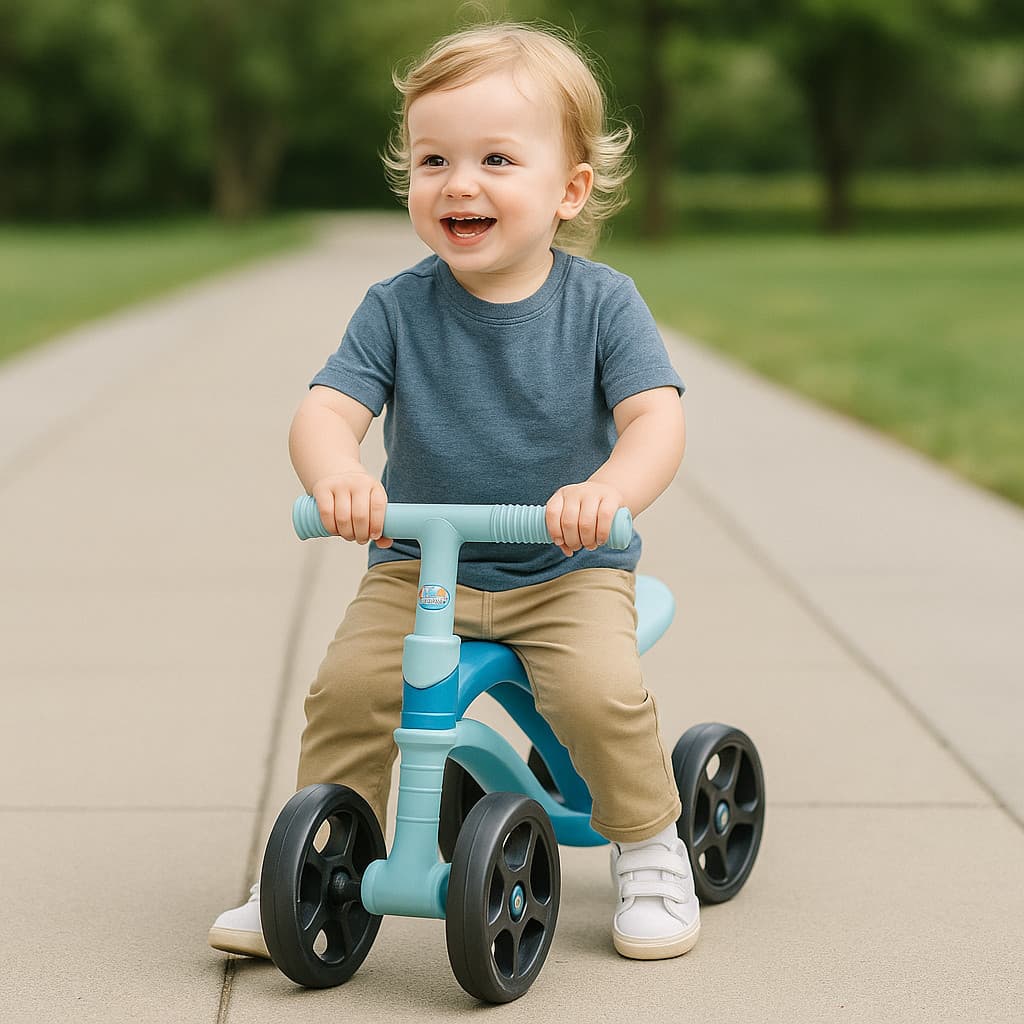 Bicicleta Infantil Motinha Carrinho Sem Pedal 4 Rodas Bebê Criança Andador Patinete Balance Bike