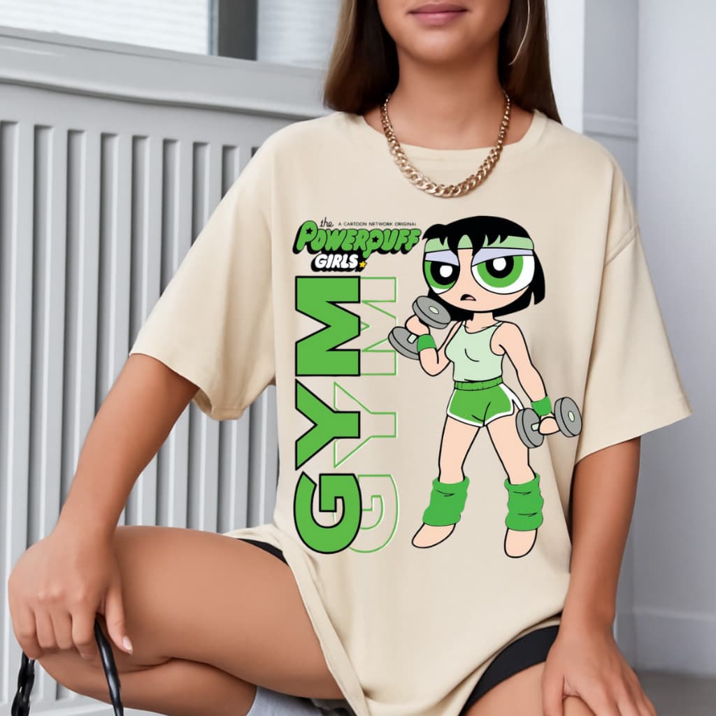 Camiseta Oversized Plus Size Feminina As Meninas Superpoderosas Gym 100% Algodão