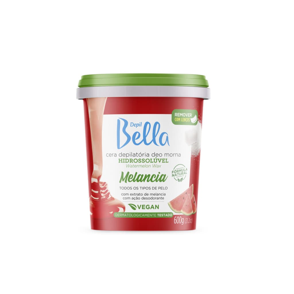 Cera Depilatória Hidrossolúvel Melancia 600g - Depil Bella