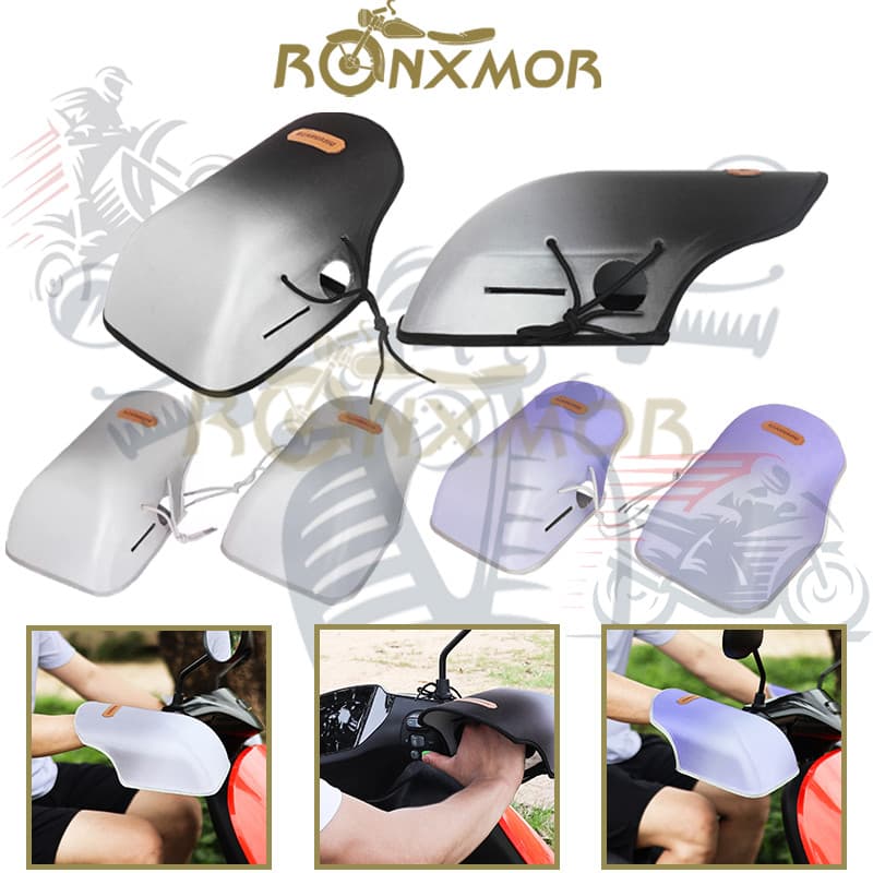 RONXMOR 1 Par De Protetores Para Guidão De Motocicleta , Proteção Solar À Prova De Vento , De Mão Respiráveis , Luvas Al