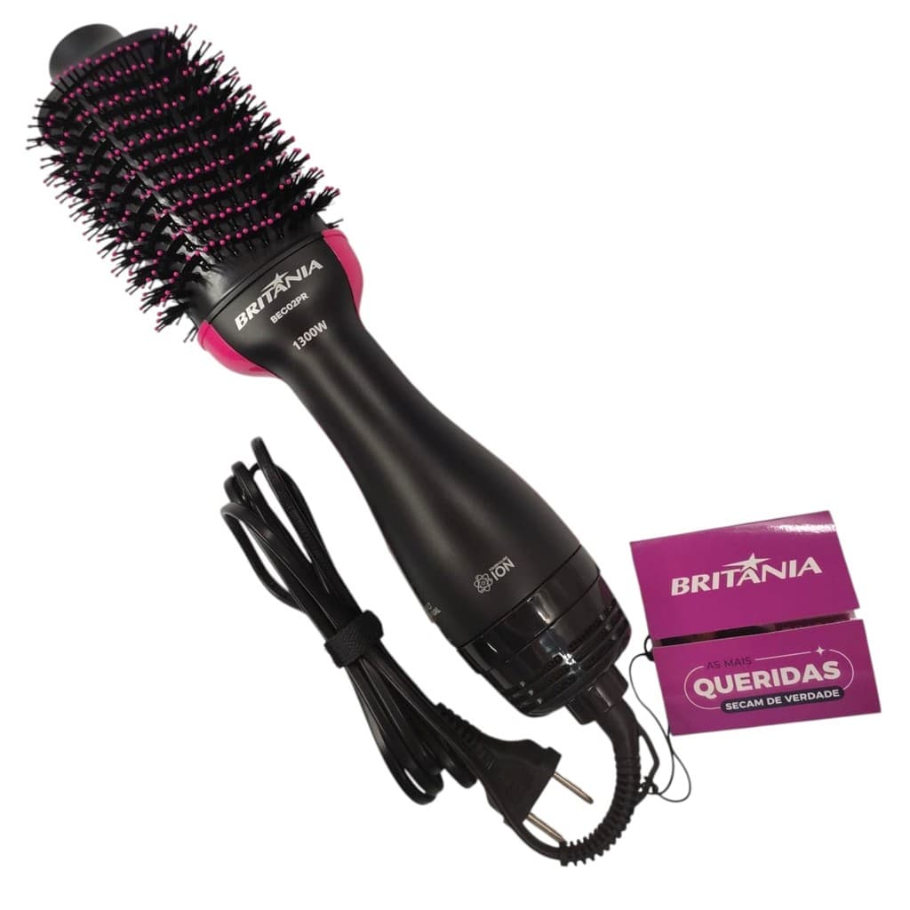 Escova Secadora Britania BEC02 Ion Multicerdas 1300W Bivolt