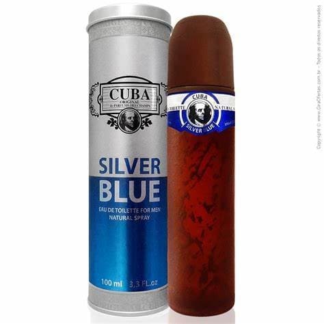 Perfume Masculino Importado Cuba Silver Blue Eau de Toilette 100ml