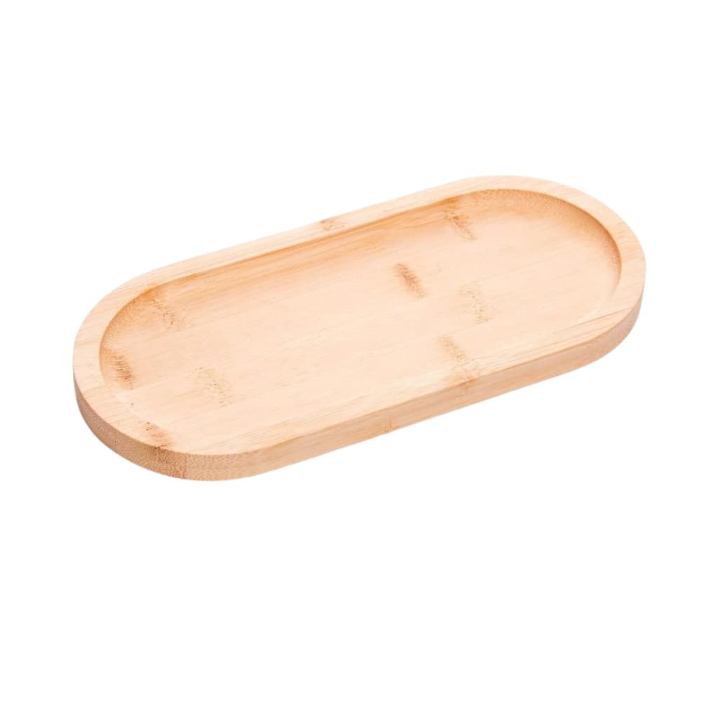Bandeja Petisqueira de Bambu Oval Nature 28cm - Lyor