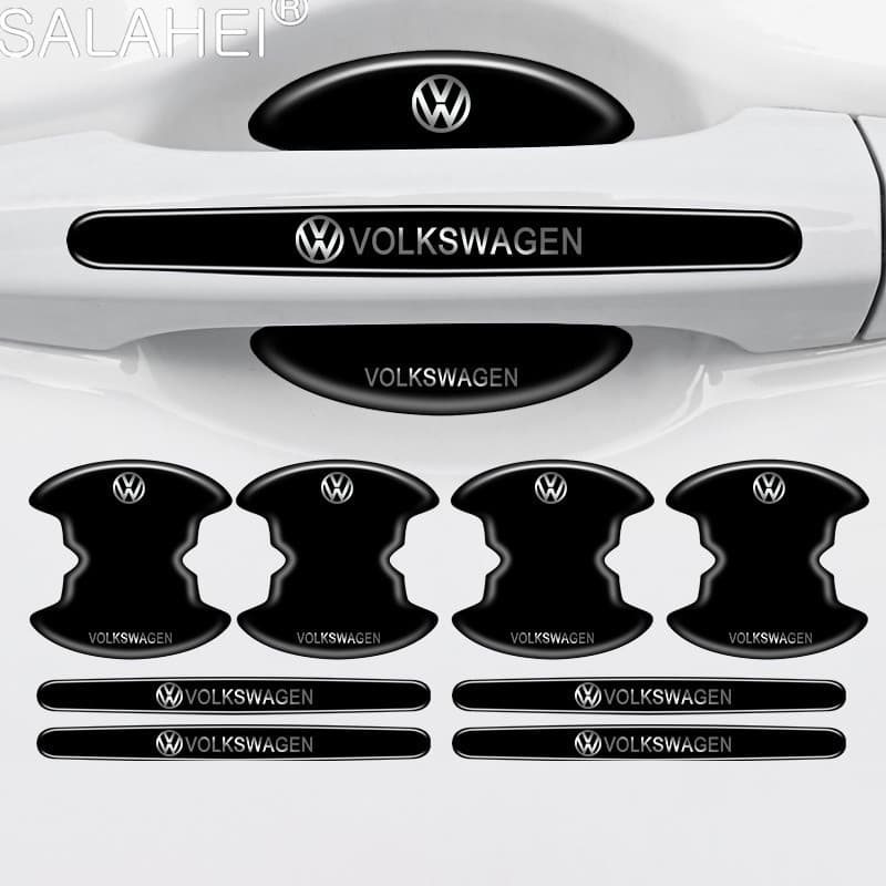 8Pcs Adesivo Protetor de Porta de Carro Película Protetora de PVC Durável para Volkswagen VW Polo Golf Passat Tiguan Bee