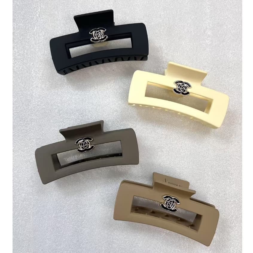 Piranha Grande Garra De Cabelo Presilha De Plástico Em Formato Quadrado Minimalista Feminino
