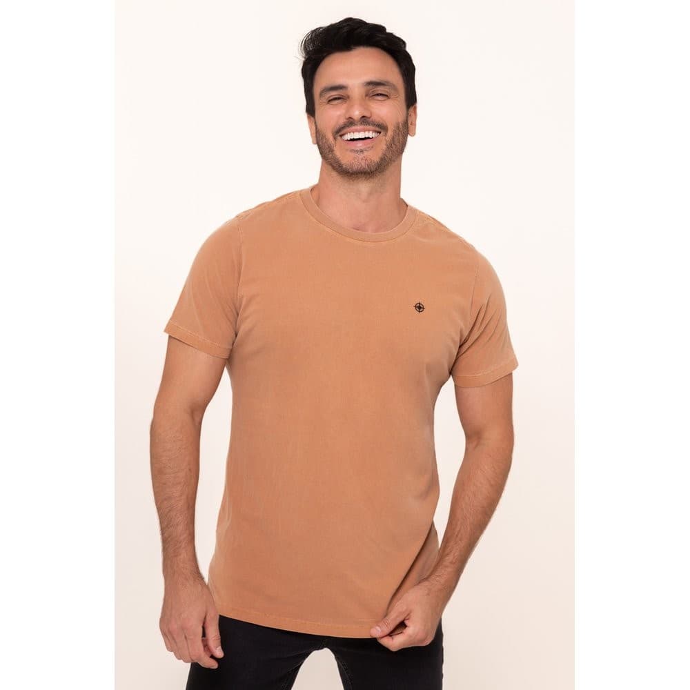 Camiseta Premium Algodão Estonada Casual Algodão Masculina