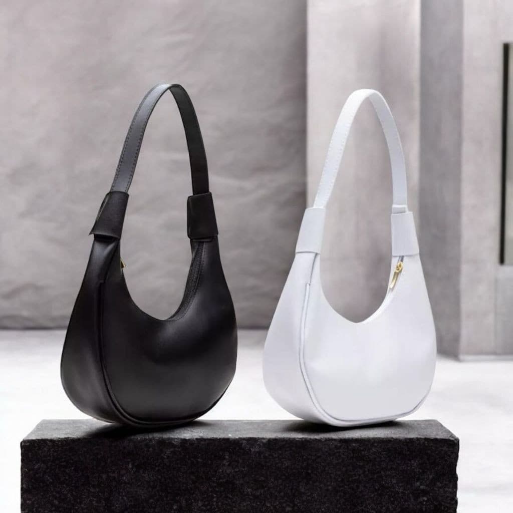 Kit 2 Bolsa Feminina Meia Lua Baguete FORRADA Lançamento Sk
