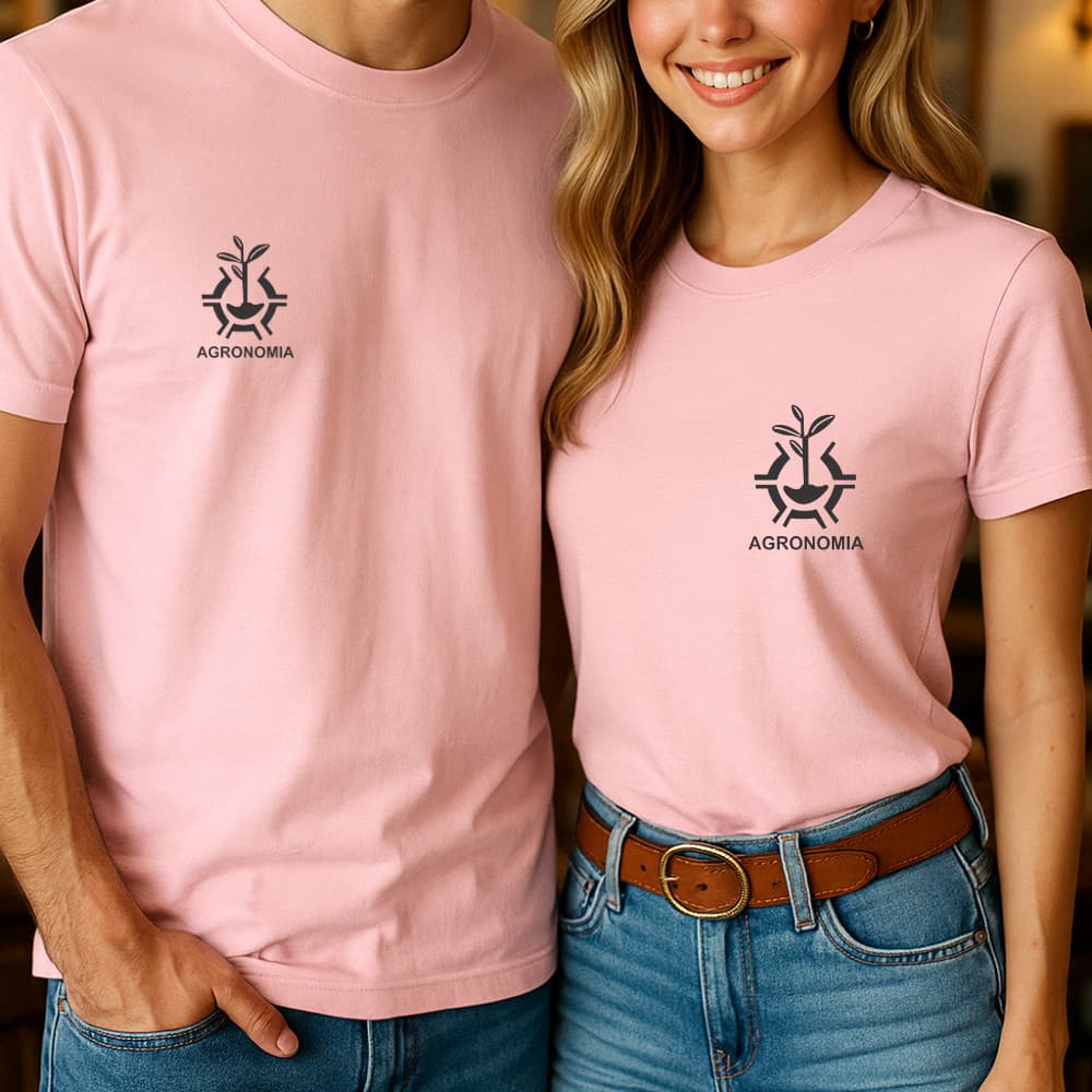 Camiseta Algodão Unissex Casal Country Estampa Agronomia Faculdade Curso Namorados Amigos Look Casual