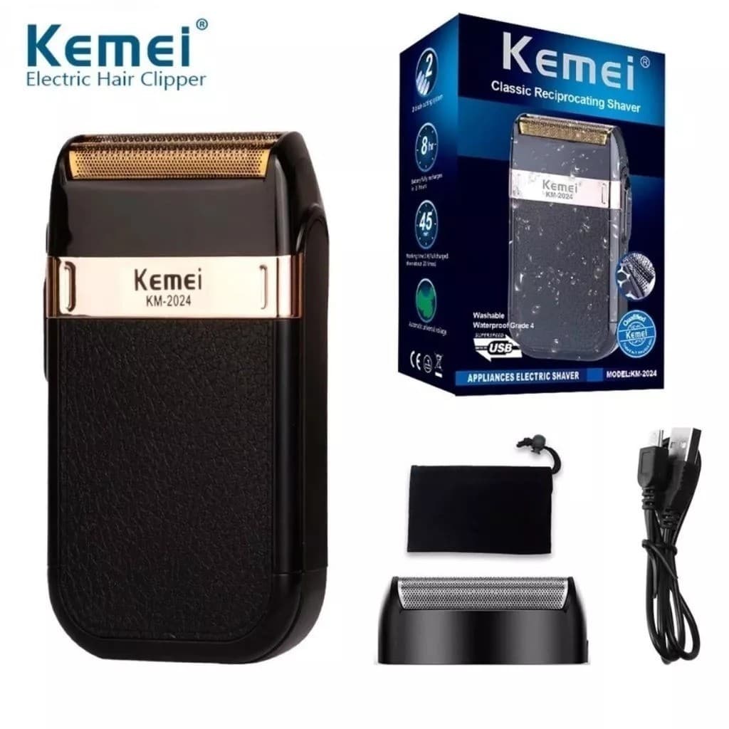 Maquina de barbear Elétrica profissional para acabamento Shaver kemei-2024 Bivolt