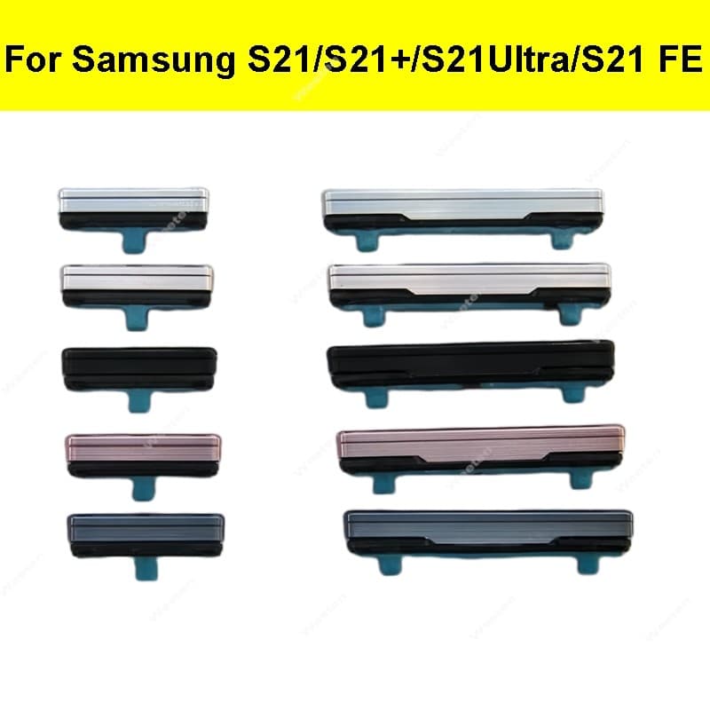 S21 + Para Samsung Galaxy S21 Plus/S21 Ultra FE Kit De Substituição De Botão Lateral Power + Teclas De Volume Compatívei