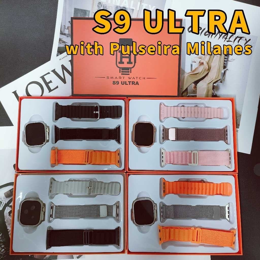 【Free Shipping】2025 S9 Ultra Smart Watch Logon FacebookandwhatApp + Carregamento Sem Fio + BTCalL BTMusic
