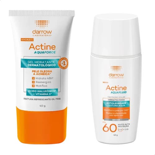 Protetor Solar Aquafluid + Actine Aquaforce Hidratante Gel