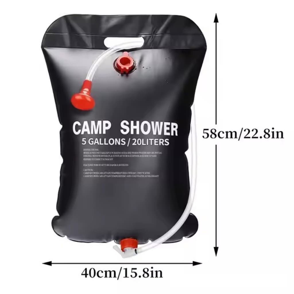 Ducha Portátil de Acampamento, Praia, Viagem 20L/40L Aquecimento Solar Conforto Praticidade - Bingo