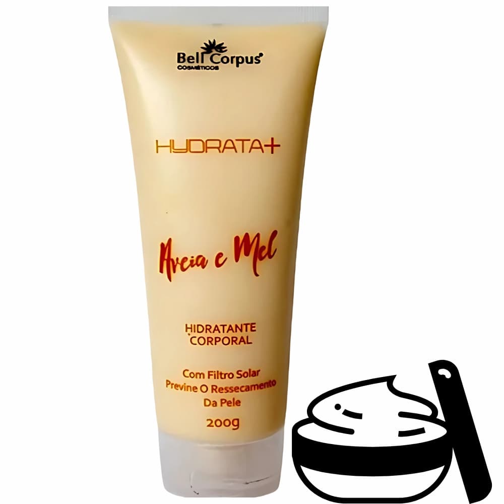 Creme Hidratante Aveia e Mel Bell Corpus 200g - Hidratação Profunda e Perfume Suave