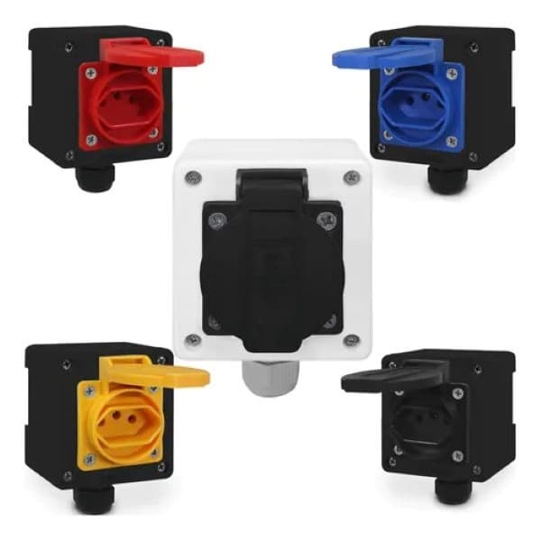 Tomada Sobrepor 2p+t 20a Caixa Preta Padrão Brasileiro