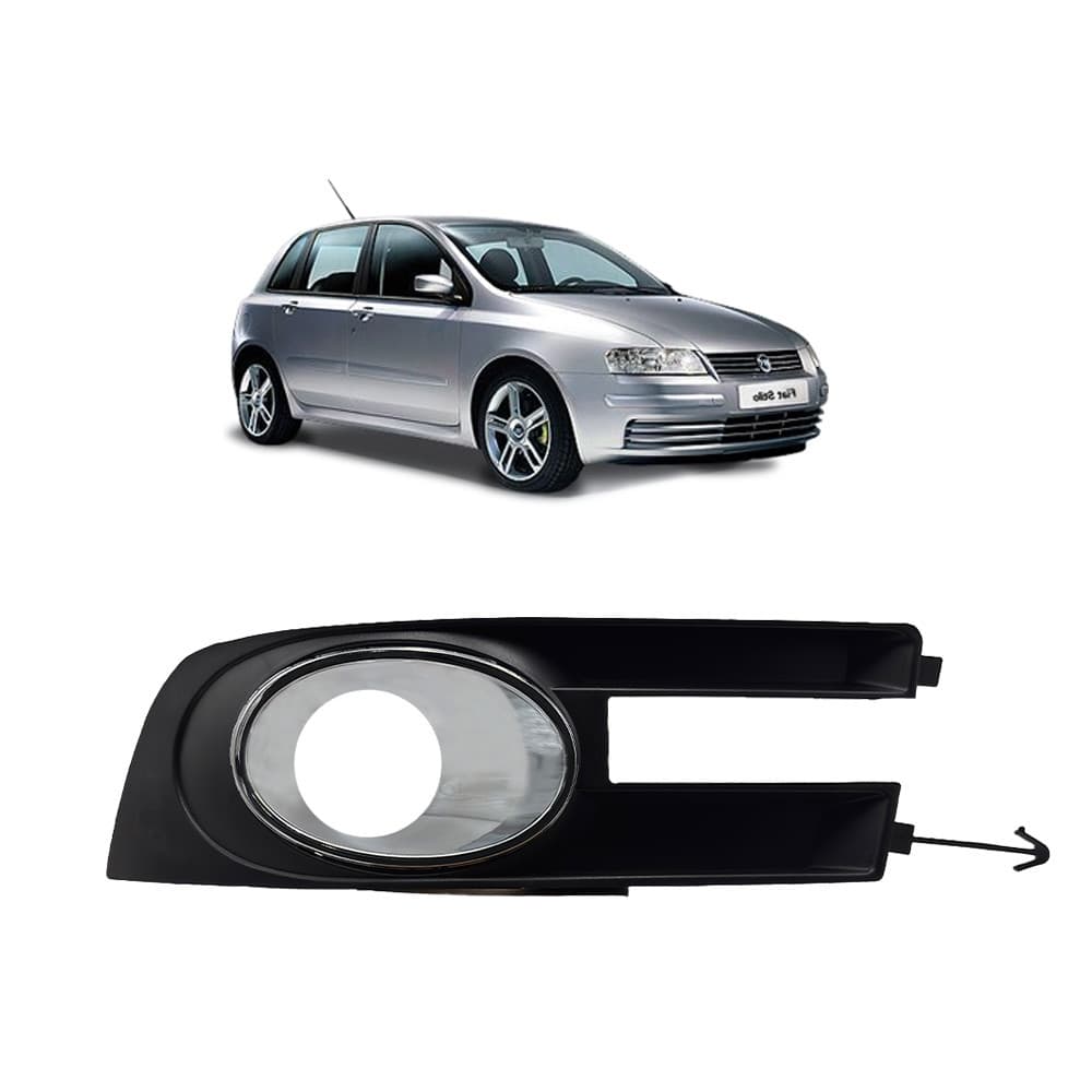 Moldura Milha Fiat Stilo 2007 2008 2009 2010 2011 Aro Cromado