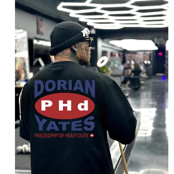 Camiseta Camisa OverSized Treino Academia Dorian Yates Heavy Duty Estampa Costas