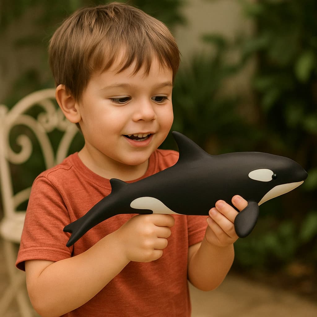 Brinquedo Infantil Baleia Orca Hora Banho Bebe Praia Piscina Vinil Macio