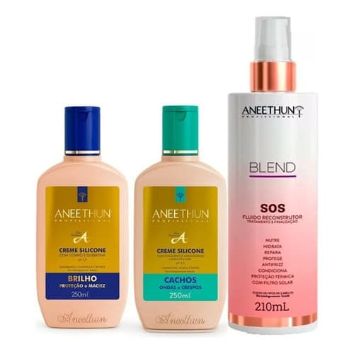 Kit Creme De Silicone Tutano E Cachos + Sos Aneethun Blend E.B