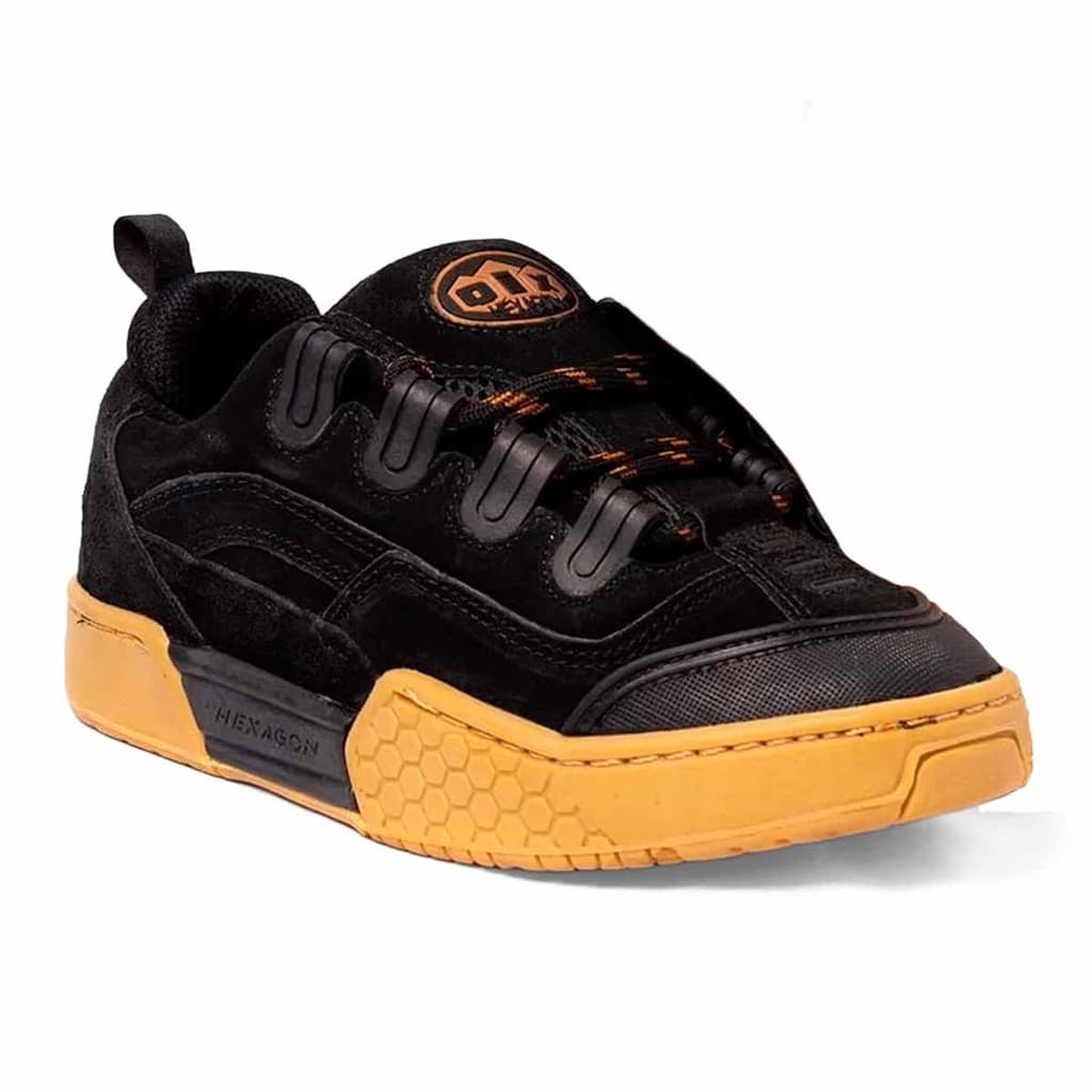 Tênis Skate Retrô Hexagon Couro Natural Nobuck Original Qix