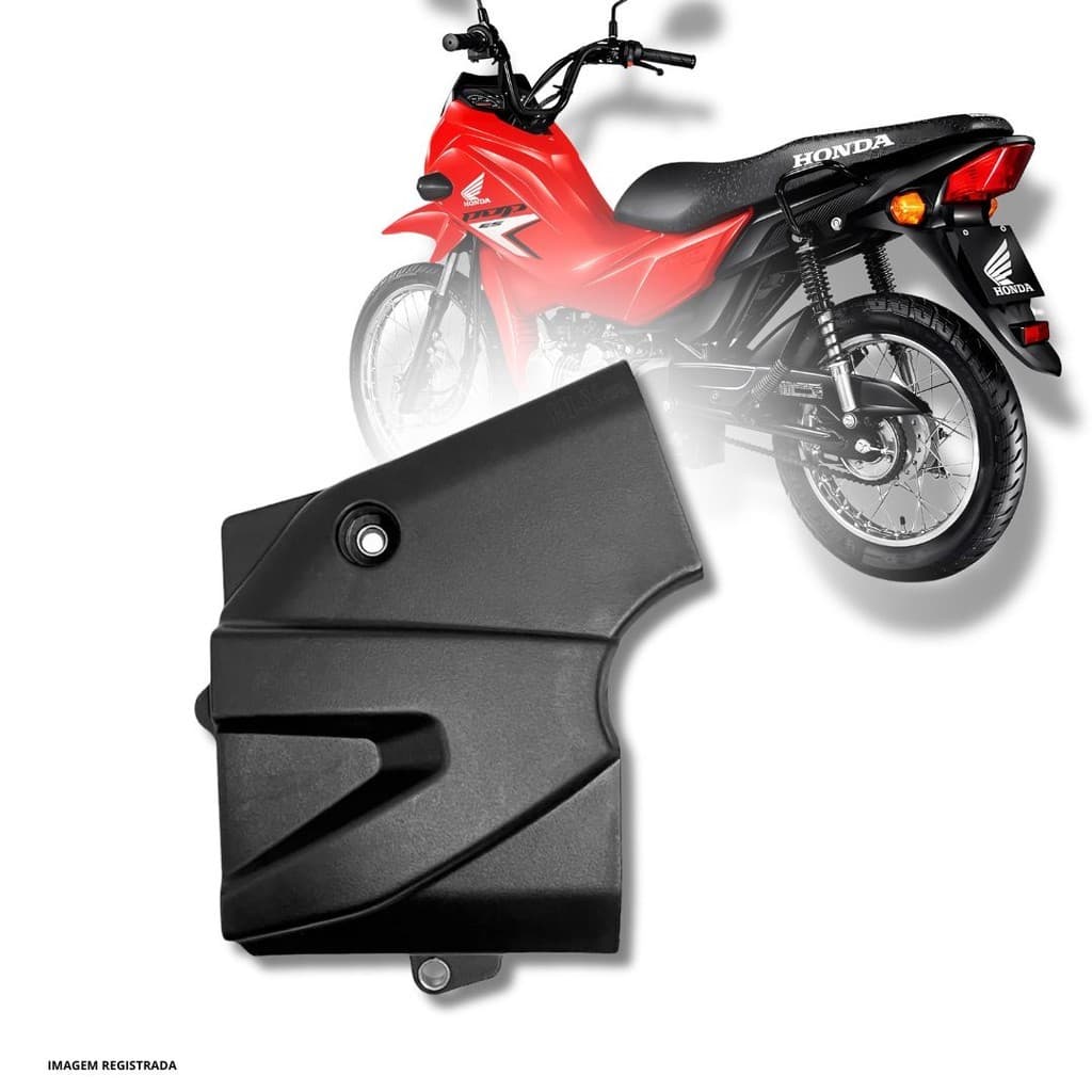 Protetor Tampa Pinhão Pro Tork Para Pop 110i Moto Honda 2016 2017 2018 2019 2020 Preto
