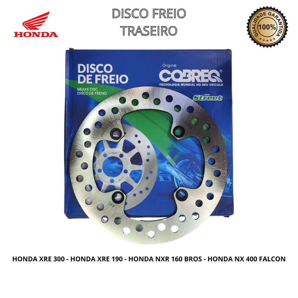 Disco Freio Traseiro Xre 300 Xre 190 Bros 160 Nx 400 -Cobreq