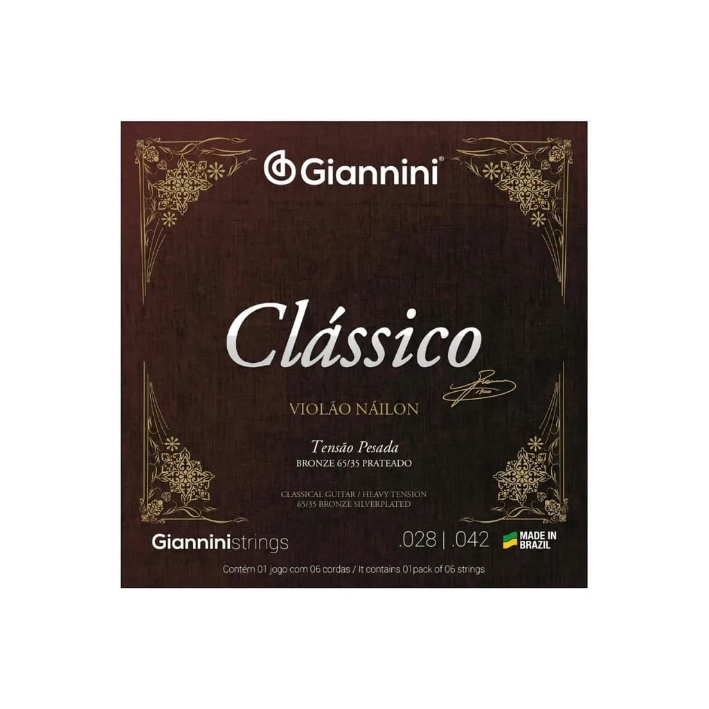 KIT 2 ENCORDOAMENTOS GIANNINI VIOLAO GENWPA PRATEADO ALTA 65/35